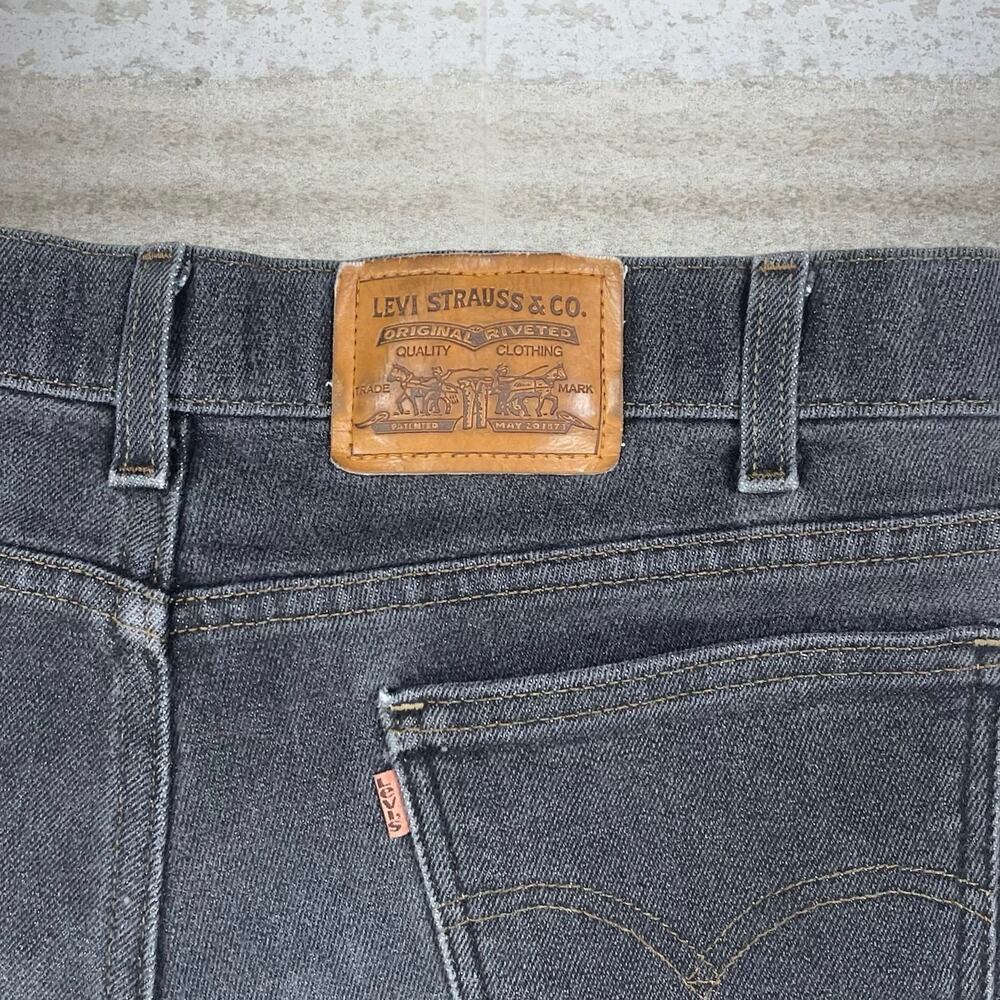 Vintage 90s Levis Action Jeans 36x30 Relaxed Fit Smoke Black Wash - Picture 4 of 5
